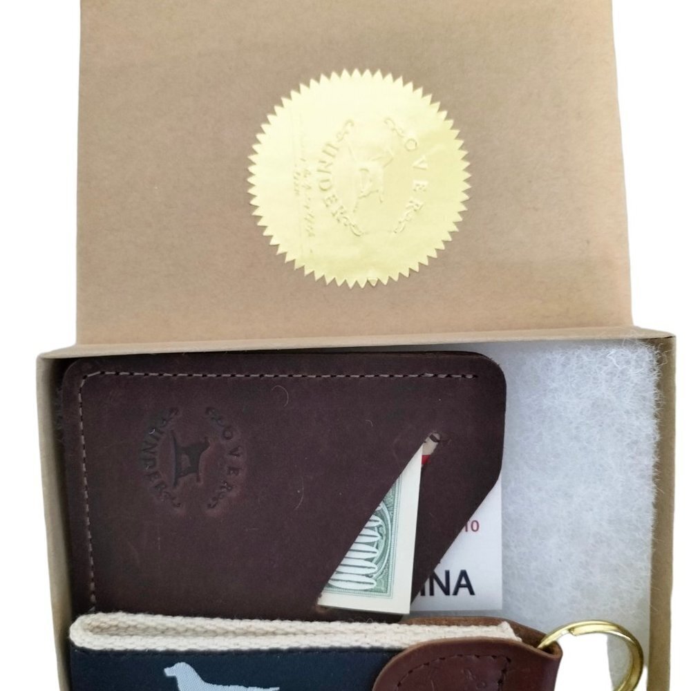 (851)Over Under Gift Set Slim Wallet & Ribbon Key Fob - Picture 4 of 6